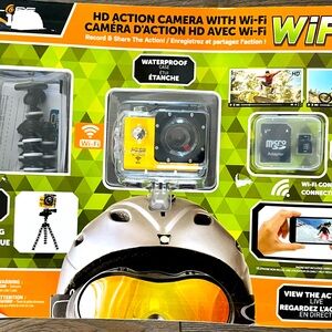 Explore one HD action Camera with wifi. New in packaging.